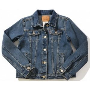 Levi Strauss Denim Jean Red Tab Truckers Jacket Kids Size Large 12
